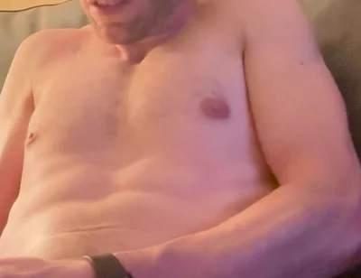 Big Bust on Jerking off on Couch Cam Looking up at Me