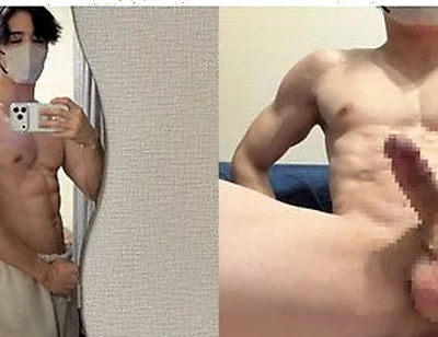 Light-skinned Muscular Man Masturbating