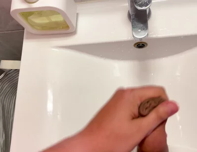 Quick Jerk off and Playing with My Cum