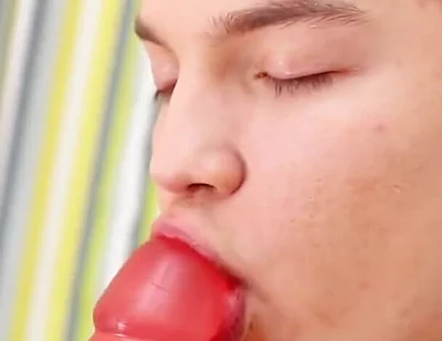 Big Rubber Dick Dildo for the Horny Teen Twink Boy