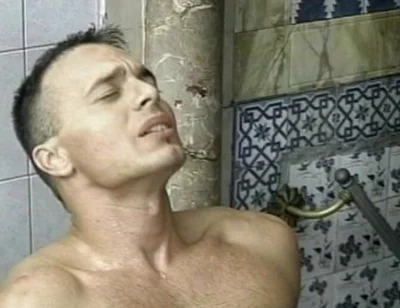 Three Young Hung Muscle Studs Fuck Anal in the Shower and Shoot Massive Loads in a Trio
