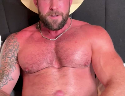 Cowboy Jerks off His Cock