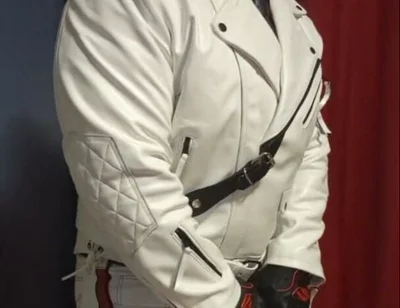 In Full White Leather Formals.