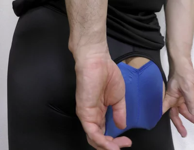 Blue Satin Panties and Leggings