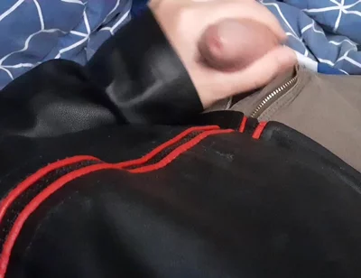 Edging in Red and Black Leather Jacket