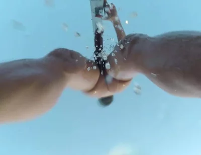 Outside Nude Shower at the Pool and Slowmotion
