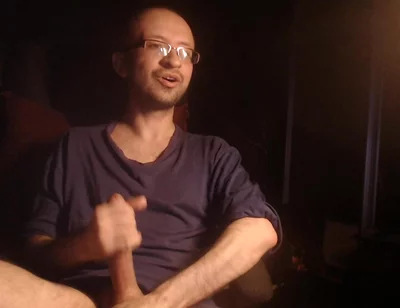 Horny Funny Guy Jerking Big Cock on Webcam