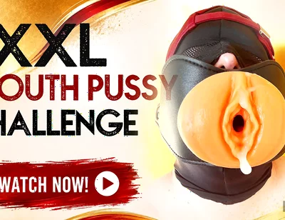 A Really Big Xxl Cock Penetrates Through the Mouth Gag Into My Mouth Pussy