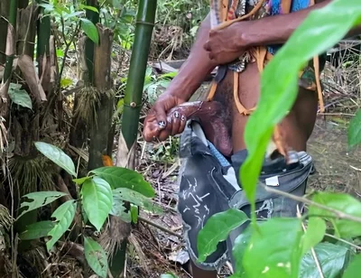 Pouring Cum in the Forest