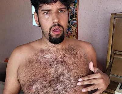 Hairy Bear Full Body Tease