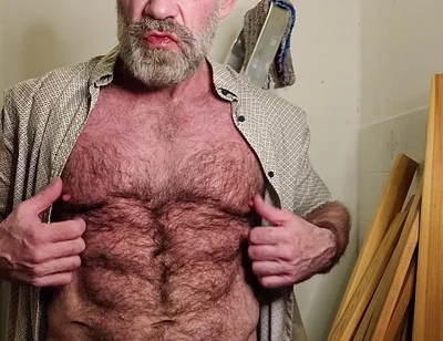 Hairy Dilf Gets Caught Wanking