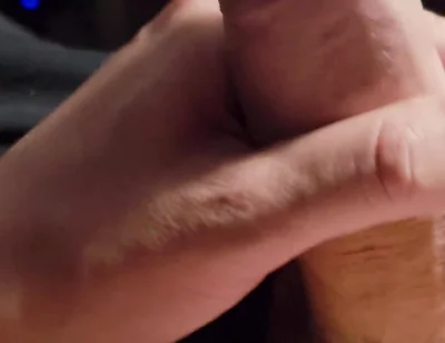 Masturbating My Big Cock Until Cumming. Close-up POV