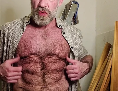 Hairy Dilf Gets Caught Wanking