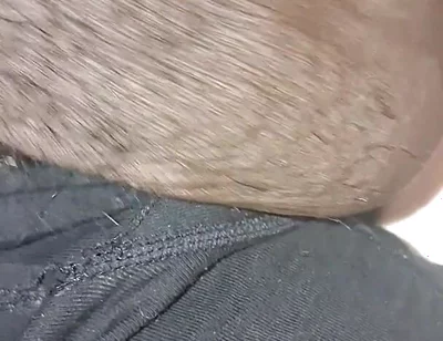 Stroking Big Black Uncut Dick Through Underwear