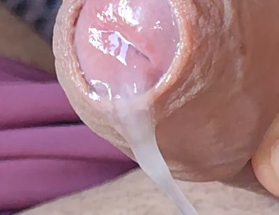 Daddy Exhausted in Close up of Cum