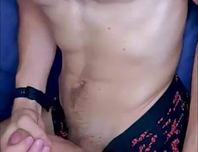 Masturbating with Underwear on