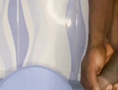 12inch Huge African Cock Getting Erected Takes Morning Piss