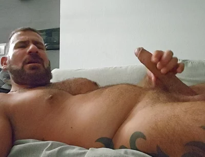 Stepdaddy Wanking on Couch