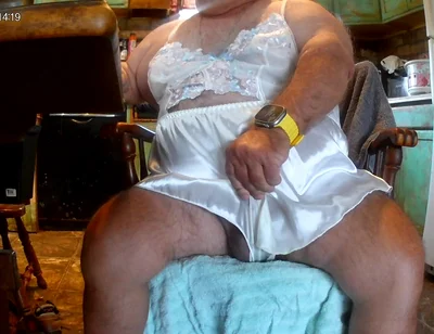 Mark Fletcher Watching a JOI Vid Cumming Wearing More Lingerie