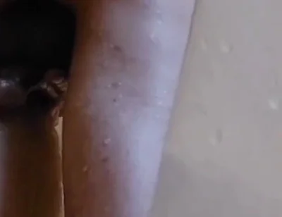 Husband Riding Huge Dildo in Shower Pt 2