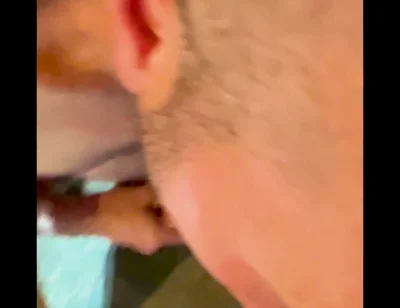 Construction Stepdad Has Fun in the Garage with His Buddy