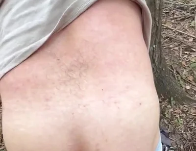 Cruising Straight Guy Gets Bent Over a Tree