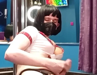 Holding My Cock While I Sit on the Toy. so Close to Breaking