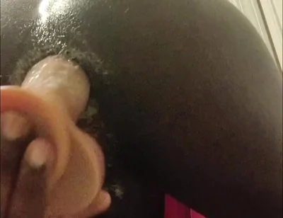 Thick Femboy Creaming On thick Dildo