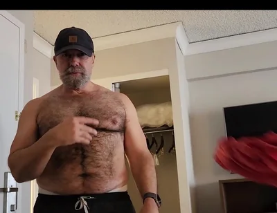 Hot Stepdaddy Bear Sucking My Big Ginger Dick When He Got Home From the Gym