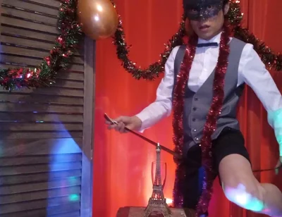 Happy New Year! the Cute French-asian Twink Jon Arteen Jerks off, Ejaculates Into a Glass, and Gulps His Own Semen.
