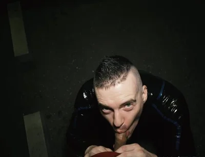 Rubber boy night walk piss