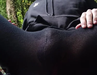 Hairy Wbc Sissy Outside - Edging Ends in a Huge Load