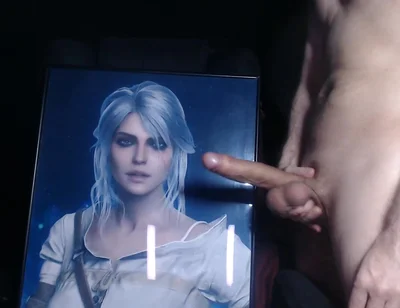 Cum Tribute for Ciri (game Character From Witcher 3)