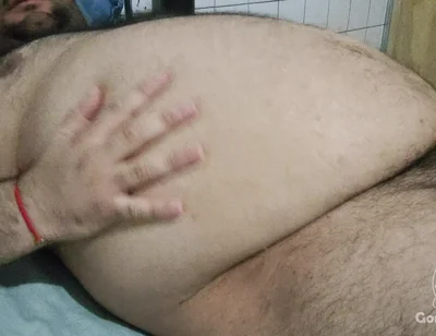 Fat Guy Masturbating