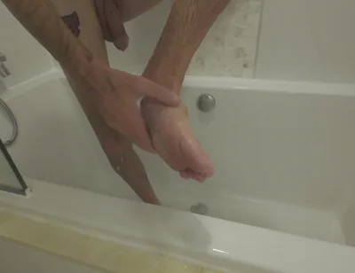 Washing My Feet for My Foot Worshippers