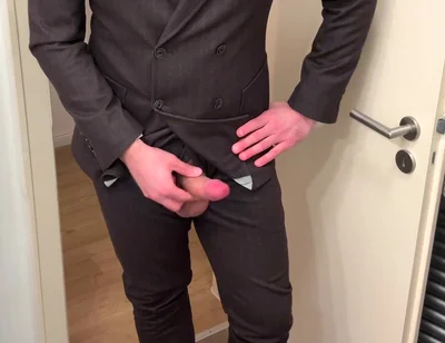 Businessman in Suit Jerks off on His Patent Leather Shoes