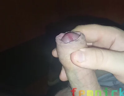 Fat Dude Jerks off His Veiny Cock and Cums