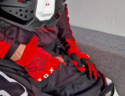 A Very Excited Biker Marked His New Fox Boots