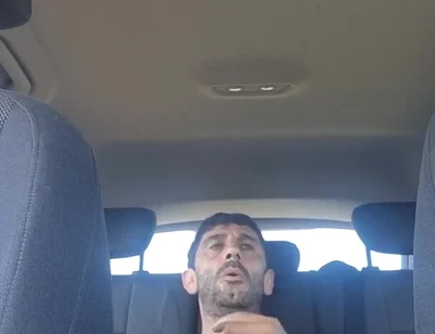 Mature Men Masturbating Naked in the Car