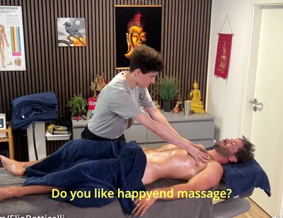 Straight Man Get Happyend Massage