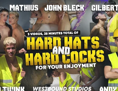 Hard Hats & Hard Cocks - 3 Hot Twink Builder & Plumber Scenes - John Bleck, Mateo Twink, Andy Scott, Gilbert Moon & Mathius