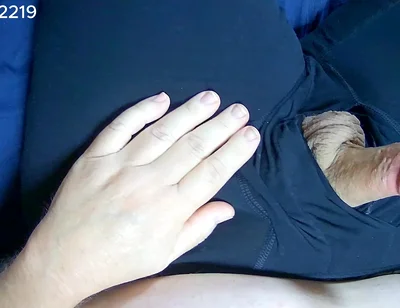 Another View of My Jerking My Smooth Cock