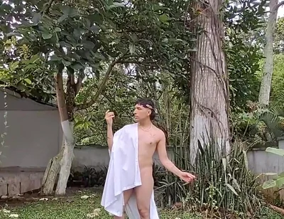 Greek God Turned to Stone Gets Fucked to Be Thawed Out