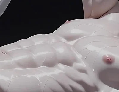 Albino Twink Oiled Chest Caress Leading to Gentle Cock Play