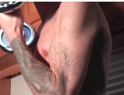 Hunk Twink Giles Lubes Up His Abs And Dick