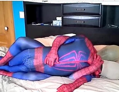 Masked Spiderman Struggles Against Spiderman