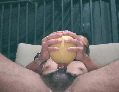 Food Fetish Fuck the Melon so Crazy I Can Hear Your Fucking Throat My Cock