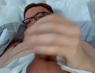 Laid-back Edging My Ringed up Cock and Bouncing My Balls