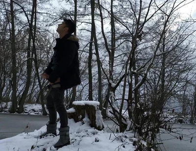 Winter Jerk off in Snowy Land Two Times