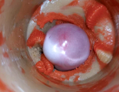 The Camera Inside the Deep Pussy Records a Huge Ejaculation with a Stuck Condom 4K